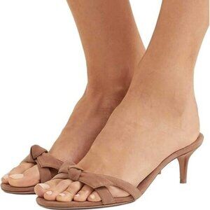 FSJ Women Cute Bowknot Slip On Mules Summer Open Toe Kitten Low Heel Sandal Ladi